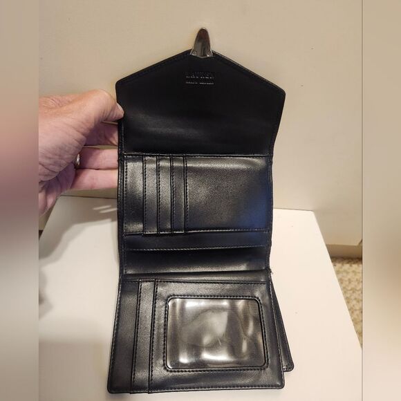 Ralph Lauren Black Soft Buttery Leather Silver Clip Wallet Ret.$145 - Picture 5 of 5